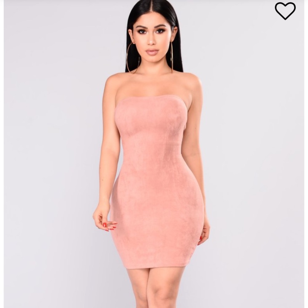 Down The Tube Suede Dress - Picture 1 of 5